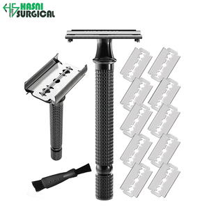 Juego de Instrumentos de Afeitado Tradicional Clásico para Hombre, Maquinilla de Afeitar de Doble Filo, Color Negro - Product Image 1