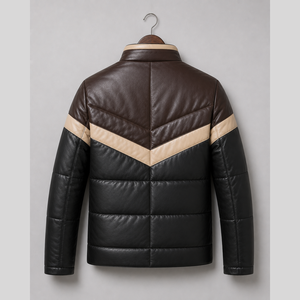 Chaqueta de Cuero de Primera Calidad para Hombre, Invierno, con Logotipo Frontal, Transpirable, Ecológica, 100% Piel de Vaca Original - Product Image 4