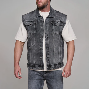 <b>Mens</b> Classic <b>Denim</b> <b>Vest</b> Sleeveless Jacket Casual Vintage Button Up Waistcoat <b>For</b> Daily Streetwear Motorbike Riding <b>Denim</b> <b>Vests</b> - Product Image 4