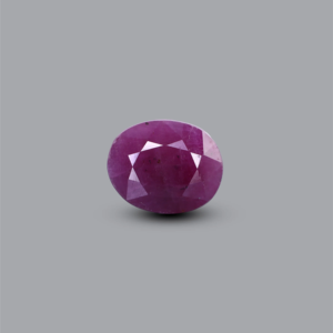 6.3 Carat Oval Cut African Ruby Loose Gemstone 8x10mm for Fine Jewelry - Product Image 1