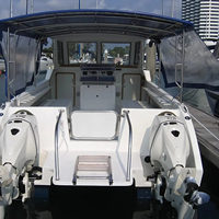 Bateau de pêche en aluminium personnalisé 7,62 m, coque rivetée, moteur hors-bord à batterie/essence 300 CV, 30,0-35,0 nœuds, patrouille universelle