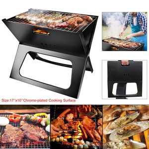 Portable Stainless Steel & Iron Foldable BBQ Grill for <b>Camping</b> Garden Outdoor Travel for Cooking - Product Image 3