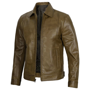 Veste en cuir pour homme sur mesure haut de gamme – Vêtement d'extérieur de créateur coupe ajustée fabriqué selon vos spécifications - Product Image 2