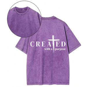 T-shirt unisexe oversize à épaules tombantes, effet délavé, en coton vintage, personnalisable pour la personnalisation de logo - Product Image 1