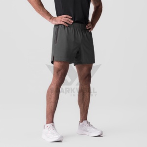 Men's Dark Gray Quick Dry Athletic <b>Shorts</b> Elastic Waist <b>Woven</b> Training <b>Shorts</b> with Side Pockets Casual Sportswear - Product Image 4