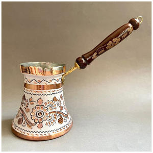 หม้อกาแฟตุรกีสแตนเลสสตีลแกะสลักลายด้วยมือ ด้ามจับไม้ ความจุ 350/550/720 มล. สำหรับใช้ในบ้านและเชิงพาณิชย์ - Product Image 2