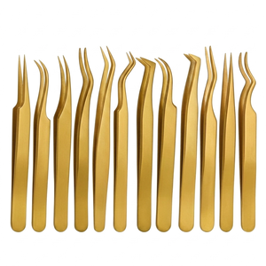 Pince à volume en acier inoxydable de haute qualité et haute précision, épaisse, en forme de sept, pour extensions de cils - Vente en gros - Product Image 1