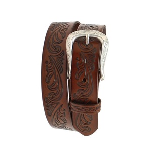 Cinturón de Cuero Americano al por Mayor, Cinturón Vaquero Tradicional de Cuero con Grabado Floral, Cinturón de Cuero Vacuno de Primera Calidad - Product Image 4