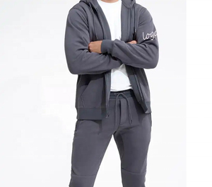 Men's Full Zip Winter Cotton Hoodie High Quality Windproof Eco-Friendly Gym Active Wear Custom Logo Design Printed Zip-Up Hoodie - Product Image 3