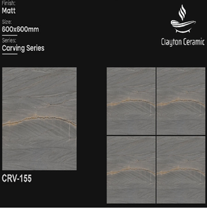 Azulejos de Porcelana Mate de Lujo Premium para Piso, 600x600mm, Antideslizantes y Resistentes a los Ácidos, Diseño Moderno, CLAYTON CERAMIC - Product Image 2