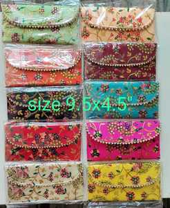 Vintage brodé Zari Resham travail pochettes femmes Pureses ethnique pochettes et mariage et Festivals saisons femmes sac faveurs - Product Image 4