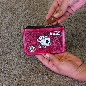Nouvel Arrivage 2026 – Portefeuille Porte-Cartes en Cuir Véritable Venus pour Femme, Orné de Motifs Floraux et Gravé à la Main, Vente en Gros - Product Image 1