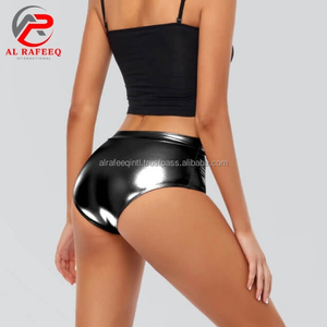 Shorts taille haute en cuir verni pour femmes, pour rave, festival, soirée - Product Image 6