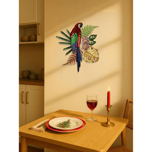 CIFbuy Decorazione Murale Vintage con Design Floreale Bohémien e Uccelli Tropicali, Pappagallo Colorato per Casa e Cucina, Servizio di Consegna Disponibile - Product Image 6