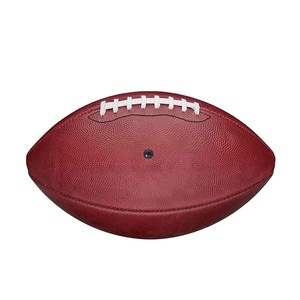 Ballon de rugby professionnel de qualité supérieure, puissant, taille officielle 9, marron, en cuir PU pour un meilleur jeu. - Product Image 3