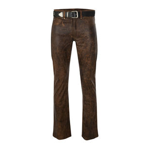 Pantalons en cuir pour hommes, production sur mesure OEM/ODM, cuir véritable de qualité supérieure, pour la vente en gros et les marques privées - Product Image 1