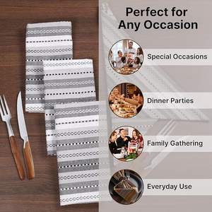 Paños de Cocina de Algodón Estampados a Rayas, Paños de Cocina de Algodón para Secar y Limpiar, Patrones Cuadrados y en Rollo - Product Image 4