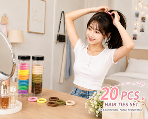 Attache-cheveux extensible sans couture 3,6 cm, couleurs macaron, haute élasticité - Product Image 4
