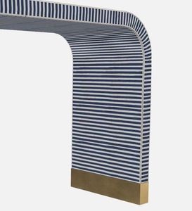 ILAHI's Bone Inlay <b>Table</b> Modern Design Agate Detailing <b>Storage</b> Portable Home Furniture - Product Image 1