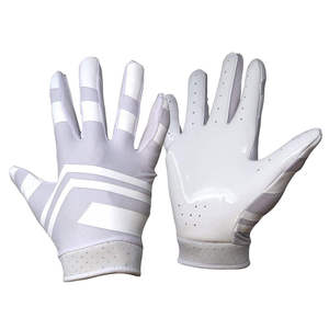 Gants de football américain personnalisés pour l'hiver, extérieur, doigts entiers, adhérence pour receveur, unisexe, poignet réglable, avec logo d'équipe - Product Image 1