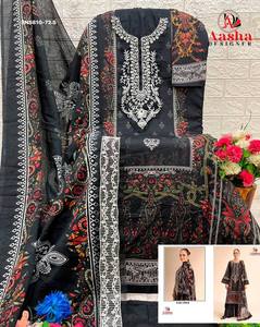 Nueva llegada de ropa étnica de alta calidad en algodón con estampado y bordado, conjunto Salwaar-Suit, proveedor de ropa étnica de la India. - Product Image 5