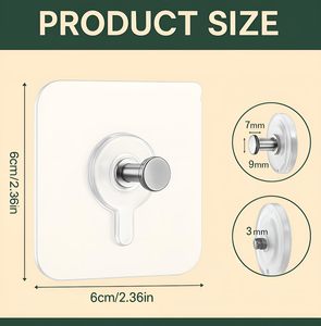 ตะขอแขวนรูปภาพ JIALTO สำหรับติดผนังแบบไม่ต้องเจาะ ตะขอแบบกาวสำหรับติดผนัง รับน้ำหนักได้มาก ตะปูแขวนผนังแบบแข็งแรง สติ๊กเกอร์ติดผนังแบบสกรู - Product Image 5