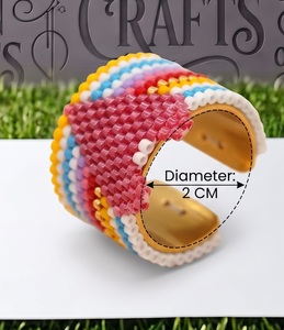 Anillo de Dedo con Cuentas Coloridas en Forma de Corazón Estilo Bohemio, Joyería Hecha a Mano, Accesorio de Moda - Product Image 6