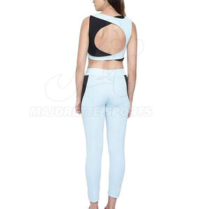 Conjunto de yoga para mujer de alta calidad sin costuras con logotipo personalizado, MOQ bajo, tela suave y el mejor precio. - Product Image 3