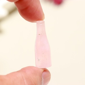 Natural <b>Rose</b> Quartz Handmade Bottle Shape Gemstone Beads For Jewelry Making 30mm Quartz Stone Loose Charms DIY Craft Wholesale - Product Image 2