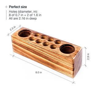 <b>Rustic</b> Wooden Pen Holder <b>Desk</b> Organizer for Art Supplies Stationery Stylish Office <b>Desk</b> Decor Unique Gift Idea - Product Image 3