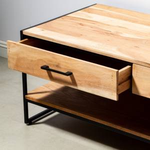 ตู้วางทีวีวันดาน่า ลูนาริส เทอร์ร่าแบบสองลิ้นชักพร้อมชั้นวางหนึ่งชั้น  ตู้คอนโซลไม้จริงสไตล์มินิมอลทันสมัย - Product Image 5