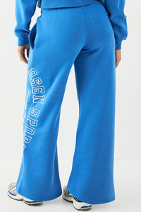 <b>Women</b> Blue Wide Leg Sweatpants High Waist Drawstring Casual Loose Fit Lounge Trousers Straight Leg <b>Jogger</b> Pants Wholsale <b>Outfit</b> - Product Image 2