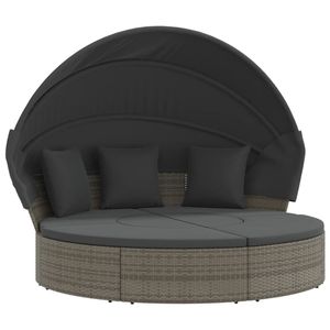 Lit de repos gris foncé pour extérieur avec auvent et pergola - Product Image 2
