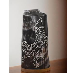 Jarra de cuerno estilo vikingo, jarra de cuerno natural |   Taza rústica hecha a mano para amantes de la cerveza, taza de cuerno - Product Image 2