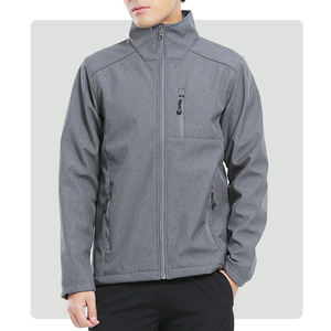 Chaqueta de trabajo al por mayor, chaqueta softshell de poliéster de 300 g/m², chaqueta impermeable con logotipo personalizado para minoristas de artículos para exteriores en EE. UU. - Product Image 2