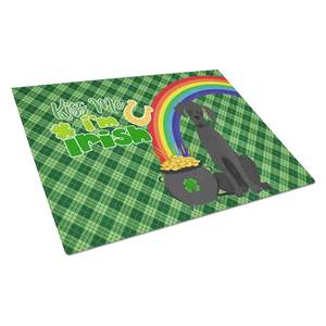 เขียงกระจกนิรภัยสำหรับตกแต่งขนาดใหญ่สีดำ Great Dane Stane. Patrick's Day KITCHEN serving BOARD - Product Image 1