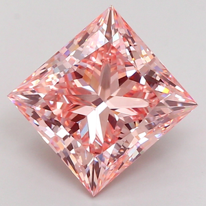 Diamant de laboratoire rose vif fantaisie, forme princesse, 2,00 carats, certifié IGI, pour la fabrication de bijoux, vente en gros à prix abordable - Product Image 1