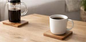 Posavasos de Madera Elegantes y Populares, Portavasos Multiusos, Base para Tazas de Té, Posavasos de Madera, Decoración Moderna y de Lujo para Cafetería, Restaurante y Hogar - Product Image 4