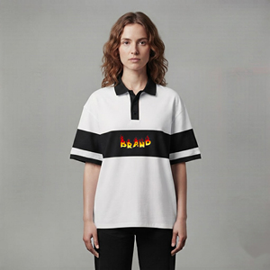 Polo de Mujer Personalizado en Color Sólido, Tejido de Punto, Logotipo Bordado Personalizado, Ropa Urbana Hip Hop, Cómodo - Product Image 4