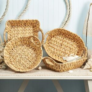 Vietnam Hollow Out Pattern Water Hyacinth <b>Basket</b> Breathable <b>Toy</b> <b>Storage</b> Organizer - Product Image 3