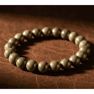 Bracelet artisanal en pyrite naturelle, bracelet porte-bonheur en cristal d'Inde, vente en gros de bracelets de guérison en cristal - Product Image 1