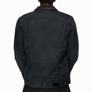 Hot Selling High-Street Style with Custom Colors <b>Rhinestone</b> Front Logo for Winter Factory-Made Men's 100% Cotton Denim <b>Jackets</b> - Product Image 5