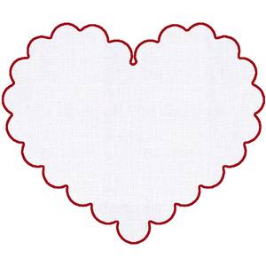 แผ่นรองจานรูปหัวใจปักลายดอกไม้ทันสมัย ผ้าฝ้าย 100% สำหรับวันวาเลนไทน์ บ้าน งานแต่งงาน - Product Image 4
