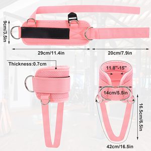 Anillas Metálicas en D para Cables de Gimnasio, Accesorios para Máquinas de Gimnasio, Ejercicios de Piernas, Levantamiento de Pesas, Tobilleras de Spandex y Nailon - Product Image 4