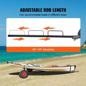 Carrello Pneumatico per Rimorchi da Barca in Acciaio al Carbonio con Capacità di Carico di 190 kg, Lunghezza Regolabile 29,2 m, Accessori e Ricambi per Rimorchi 35,1 m e 4,9 m - Product Image 3