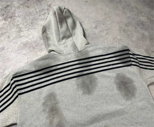 Conjunto de Sudadera con Capucha y Pantalones Deportivos de Punto para Hombre, Personalizado, de Alta Calidad, 100% Algodón Lavado, con Franja Lateral Estampada, Transpirable, Estilo Urbano - Product Image 4