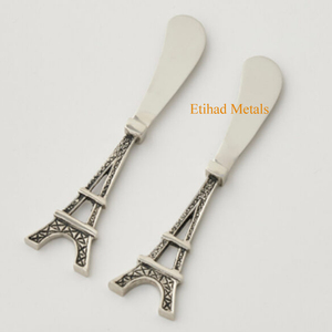 Juego de 3 Cuchillos para Queso de Latón Antiguo Martillado, Cuchillo para Queso Libélula - Product Image 4