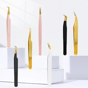 1 Pieza de Pinzas para Cejas BAFA SURGICAL INSTRUMENTS BSI-ET-364 de Alta Precisión, Duraderas, de Acero Inoxidable, Rectas y Chapadas en Oro - Product Image 4