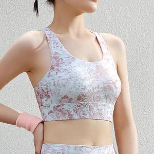 Soutien-gorge de sport personnalisé pour femme, taille moyenne, à bretelles ajustables, léger, respirant, écologique, en dentelle, col en U, grande taille, pour yoga et gym - Product Image 5