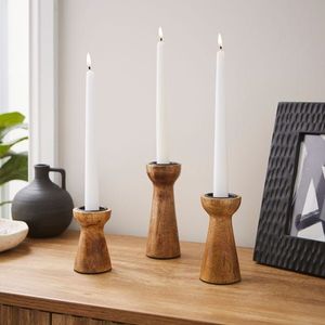 Designer Wooden Candle Holder Creative Decorative Accent Enhancing Ambiance In Living Spaces And Celebrations - Product Image 1